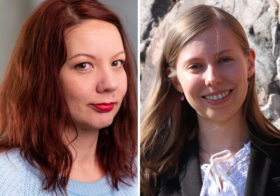 Suvi Seikkula ja Ilona Repponen.
Suvin kuvan otti Laura Piiroinen, Ilonan kuva on Ilonan arkistosta.
