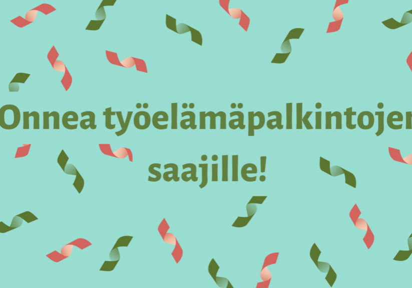 serpentiini grafiikka onnea työelämäpalkintojen saajille